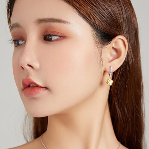 Pendientes de girasol Milisten accesorios de moda para orejas de niñas 4