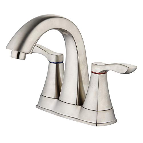 PF WaterWorks PF6016-BN-WP Centerset Grifo de baño, Níquel Cepillado