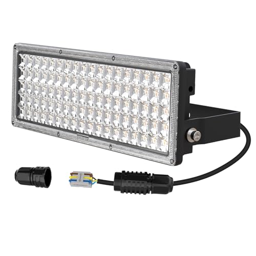 SUFUYA LED Strahler Außen 100W, Superhell 14000LM Scheiwerfer, Warmweiß 3000K IP67 Wasserfest Fluter, 180° Einstellbarem winkel Aussenstrahler LED...