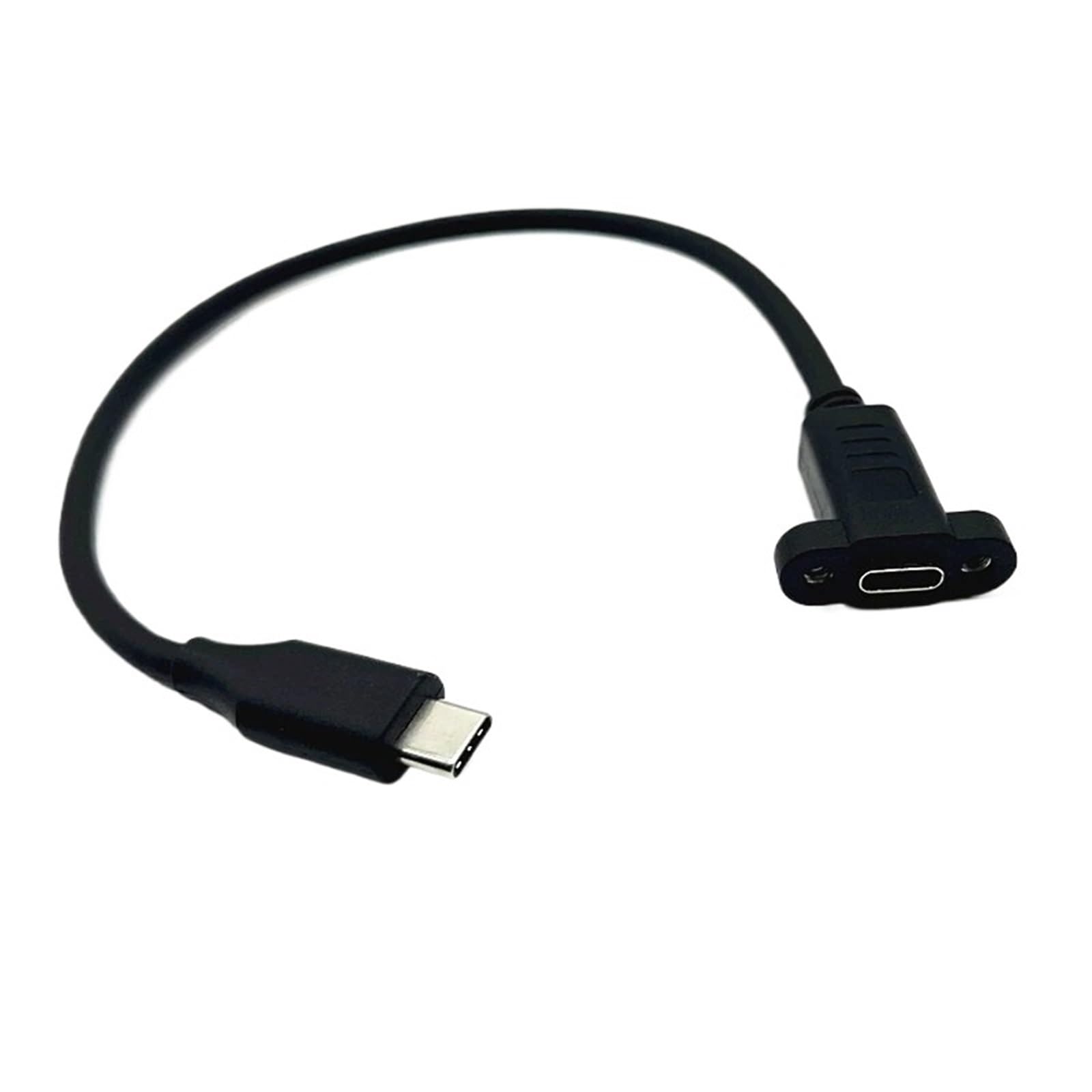 Przedłużacz USB typu C Kabel do transmisji danych USB 3.1 USB-C Złącze przedłużacza męskiego do żeńskiego z ekranowanym panelem śrubowym(1 m, USB 3.1 Type-c)
