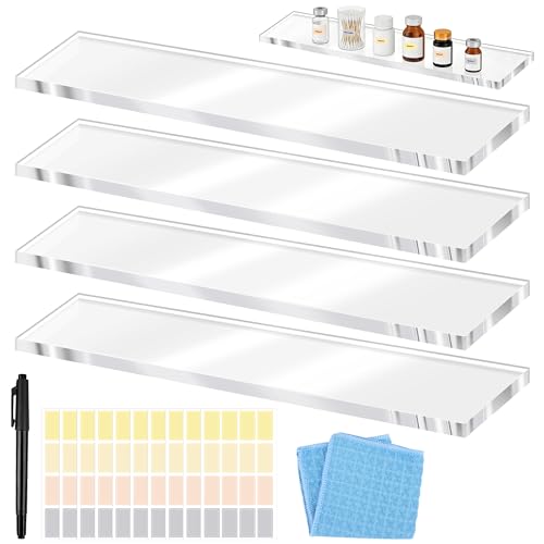 Anglecai 4 PCS 13.25 Inch Medicine Cabinet Shelf Replacement