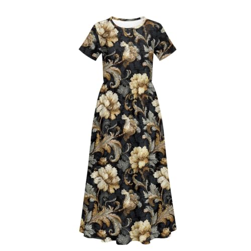 Vestido largo vintage de flores para la playa cómodo y fresco