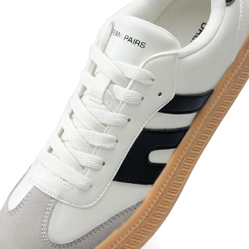 DREAM PAIRS Women's Tennis Sneakers Walking Casual Lace-Up Footwear Comfortable Fashion Sneakers Shoes,Size 8,White,DWUMFN2546