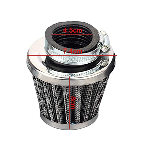 Filtre à air en maille pour moto - 45 mm - Pour motocyclette, scooter, ATV Go Kart - Prolonge la durée de vie du moteur (45 mm) - Image 6