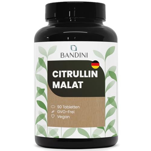 Bandini Hochreines L-Citrullin-Malat | Hochdosiert mit 3 g Citrullin pro Portion | Pre-Workout | Pflanzlich fermentiertes Citrullin | 100% vegane Aminosäure