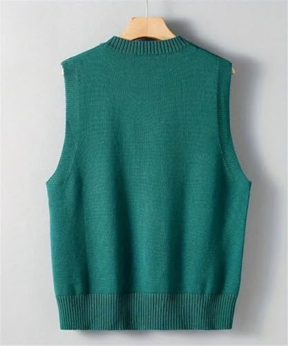 Men's Loose Fit Knit Vest Sleeveless Waistcoat Korean Streetwear Vintage Sweater Vest2