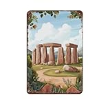 Stonehenge Poster, Blechschild, Vintage, Metall, Pub, Club, 