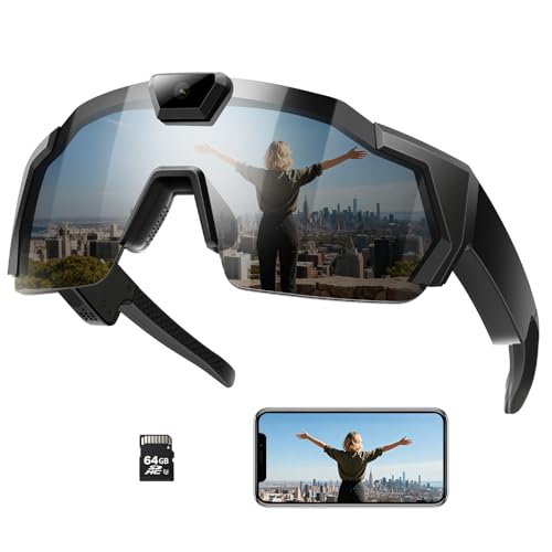 ZEYEHU Smart Camera Glasses for Action Sports, HD Video Recording