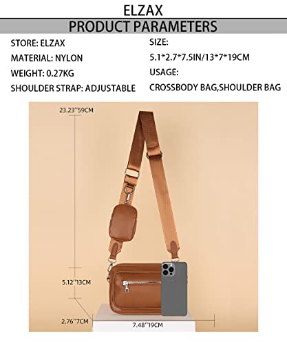 OANEXX Quilted Crossbody Bag With Coin Purse Mulitipurpose Shoulder Side Handbag Purses Lightweight 2 in 1 Design 6