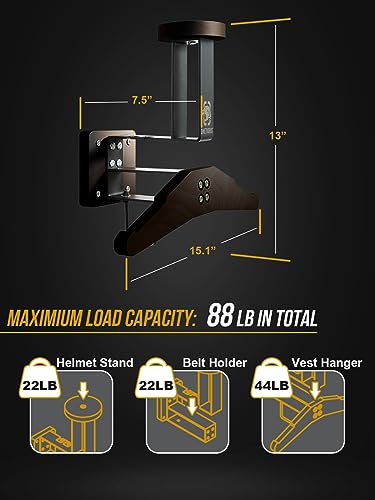 Image of ONETIGRIS Tactical Gear Wall Mount, Heavy Duty Helmet & Plate Carrier Rack