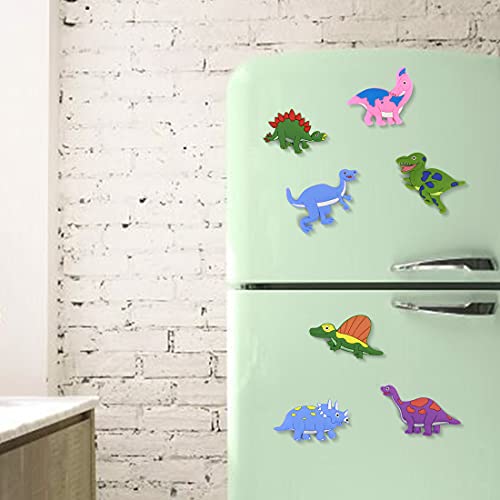 Imanes de dinosaurio para nevera, pack 12 piezas miniatura 7