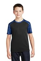 Algopix Similar Product 7 - SportTek Boys CamoHex Colorblock Tee
