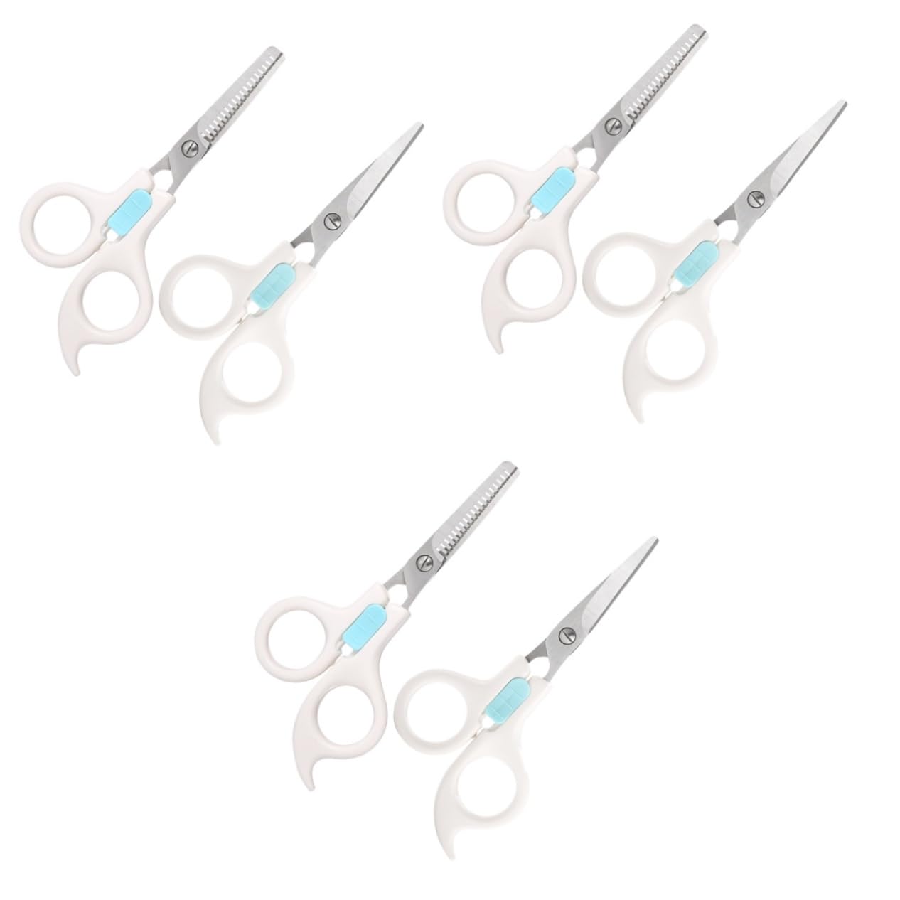 Didiseaon 6 Piezas tijeras más delgadas tijeras para niños de peluqueria salón peluquero profesional para cortar los cortador de peluquería cabello corte plano