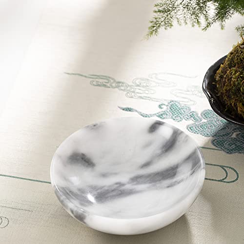 Cm Chic Monday 4.72 Inch Mini Decorative Bowls, Natural Small Marble Decorative Bowls For Home Decor, Key Bowl, Coffee Tables Centerpiece, Soap Serving Bowl, Incense Burner, Smudge Bowl #TOP3
