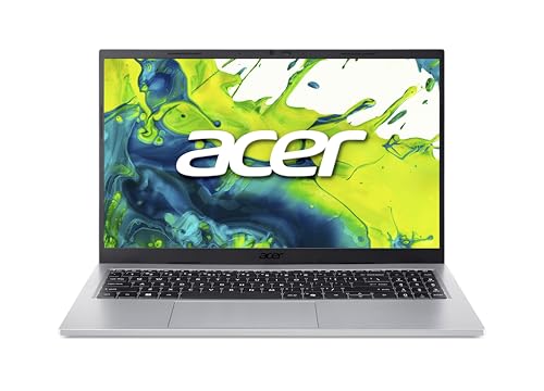 Acer Aspire Go 15 (AG15-72P-52M0) laptop, wyświetlacz FHD IPS 15,6", Intel Core 5 120U, 16 GB RAM, 512 GB SSD, karta graficzna Intel, Windows 11, klawiatura QWERTY, srebrna