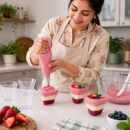 Image of Alpha Basics 160Ml Pl (Pack of 20) Transparent Pudding Dessert Cup - Glass