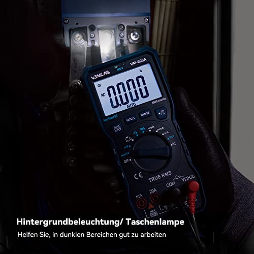 Multimeter mit 6000 Zählungen, True RMS Auto-Ranging Digital,VENLAB Strommessgerät Voltmeter...