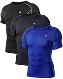 Roadbox 3 Pack Men's Underwear Spandex Shirts, Tight Underwear T-Shirt for Running Workout Athletic...