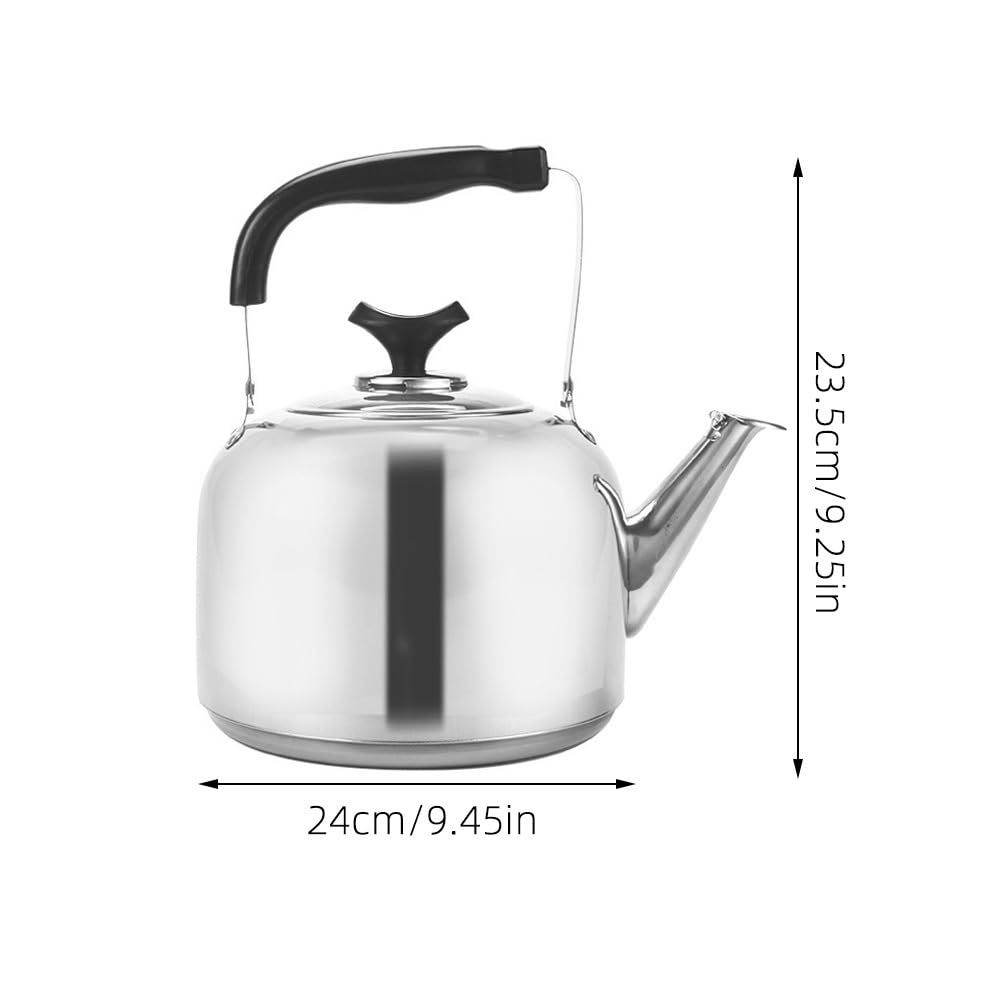 Wasserkessel Induktion Camping Wasserkessel Wasserkocher Teekessel Pfeifende Pfeifkessel Kessel mit Griff Wasserkocher Geeignet Für Induktionsherd Gasherd Elektrokeramikofen 7L