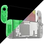 eXtremeRate DIY Replacement Shell Buttons for Nintendo Switch 2, Full Set Rear Back Plate Controller Housing with Buttons for Switch2 Handheld Console & Joycon 2 - Deluxe Version - Glow in Dark- Green