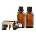 3PCS 100ML Empty Amber Glass Essential Oil Bottles with Orifice Reducer Dropper and Cap for Aromatherapy Fragrance Essential Oil Cosmetic