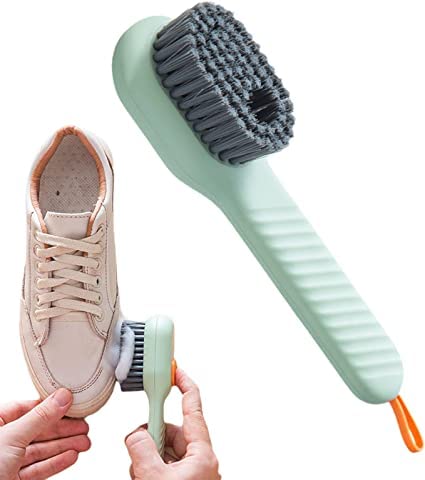 Brosse de Nettoyage pour Chaussures, Type Presse, Brosse à décharge Automatique du Liquide, Brosse de Nettoyage à Poils Doux, brosses de Nettoyage Multifonctions pour vêtements, Usage Domestique Cover
