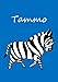 Tammo: individualisiertes Malbuch / Notizbuch / Tagebuch - Zebra - A4 - blanko