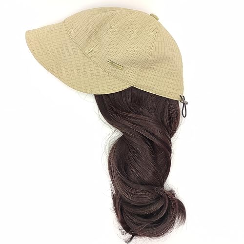 Gorro con peluca de cabello largo ondulado para mujer miniatura 6