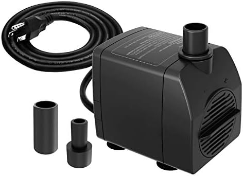 Knifel Submersible Pump 200GPH with AUTO-Shut-Off 5.2ft High Lift for Fountains, Hydroponics, Ponds, Aquariums & More……200pump…
