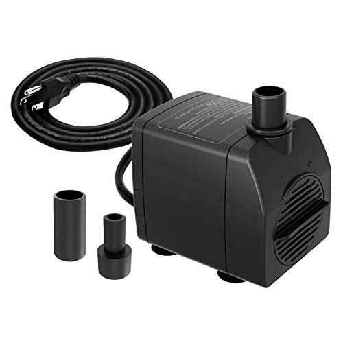 Knifel Submersible Pump 200GPH Ultra Quiet with Over Heating Protection 5.2ft High Lift for Fountains, Hydroponics, Ponds, Aquariums & More… by Knifel - Used condition - US$21.83