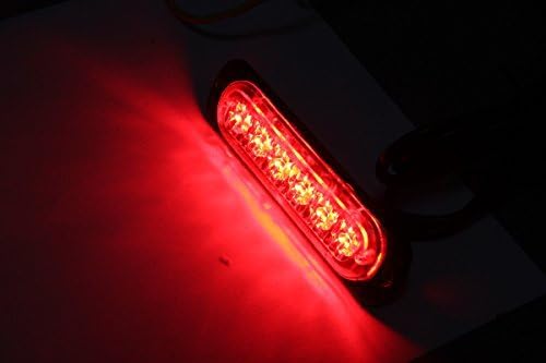 gppower Universal Super Thin 12-LED Red 35-Flashing Mode Car Truck Warning Caution Emergency Construction Strobe Light Bar (12T,1PC red)