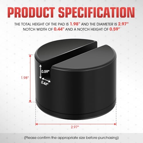 Image of DNA Motoring 2pack Floor Jack Rubber Pad, Slotted Frame Rail Protector, Car Lifting Pads Universal Jack Pad Adapter for Floor Jack, TOOLS-00624