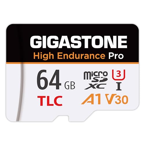 【5 Ans de récupération de données Gratuite】【Dash Cam】 Carte Micro SD GIGASTONE 64 Go, TLC High Endurance Pro, Vitesse jusqu'à 95 Mo/s, Compatible...