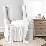 Lush Decor Reyna Soft Knitted Ruffle Baby Blanket, 30' W x 40' L, White - Lightweight Ruffle Throw Blanket For Toddler - Gender Neutral - Cottage & Farmhouse Nursery Decor