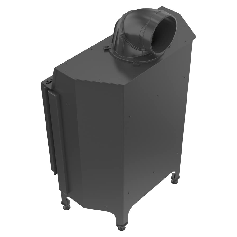 KRATKI Inserto per camino in acciaio a legna NADIA 13 kW Ø200 frontale A+ | Acciaio nero, efficienza 81%, classe A+. Ecodesign, BImSchV 2, Kratki PRO; per recupero calore.; combustione efficiente