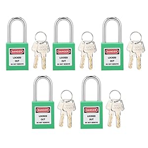 HappyFit 5Sets Green Safety Padlocks