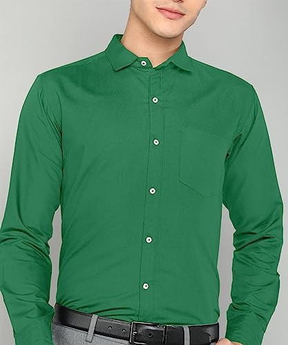 Image of MILDIN Men's Pure Cotton Striped Printed Shirt with Spread Collared Neck Full Sleeve Curved Hemline Button Closure and Regular Fit | Shirt for Man