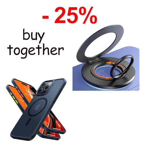 TORRAS Magnetic Case & Magnetic Grip Ring Holder Kickstand