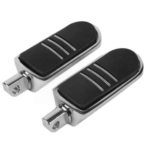 Frames & Fittings Universal Motorcycle 1-1/4" 32mm Chrome Long Angled Streamliner Highway Engine Guard Foot Pegs For Harley Touring Suzuki Yamaha - (US, Color: XF210324)