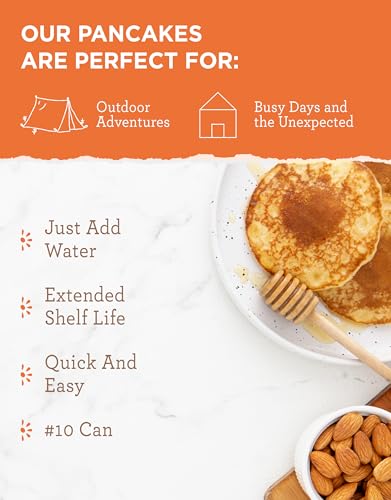 Image of SIMPLE KITCHEN Homestyle Pancake Mix #10 Can, 20 Servings, Camping Meals