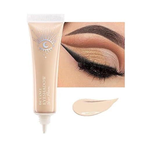 ecofavor Eyeshadow Primer Base Matte, DE’LANCI Professional Makeup Eye Shadows Primer Waterproof Long Lasting, No Crease,Anti-Age Enhance Eye Colors Lids, Older Women -Nude…