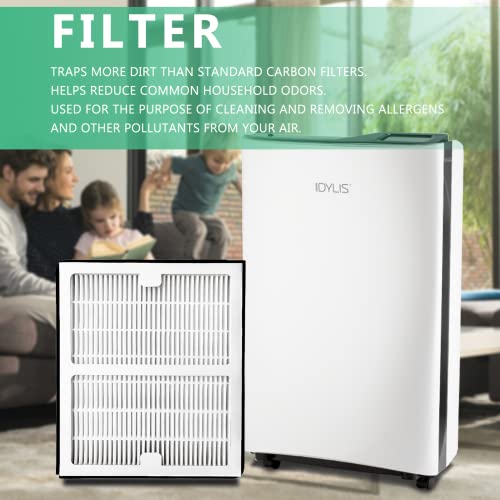 Image of Gekufa Replacement Filter B Compatible with Idylis AC-2125, AC-2126, IAF-H-100B, IAP-10-125, IAPC-40-140, IAP-10-150, IAP-10-050 for Idylis Air Purifiers Include 2 Filters & 2 Carbon Filters