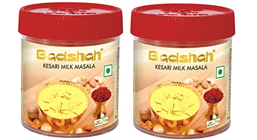 Image of Badshah Kesari Milk / Doodh Masala Powder / Made with Almond, Cashew Nuts, Cardamom (Elaichi) Saffron (Kesar) / Freshly Blended / Tasty and Healthy / 20 Gram (10 Gram x 2 Pack)