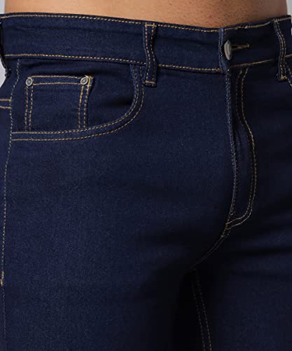 Image of STUDIO NEXX Men's Regular Fit Jeans|Stretchable Mid Rise Denim |Contrast Detailed Stitch