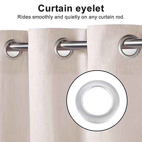 Arandelas de cortina 43mm Fangxuee de bajo ruido con anillos de ojales plateados pack de 50 7