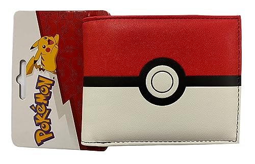 William Lamb Pokemon Faux Leather Wallet with Coin Compartment & Card and Note Slots, Black, Red, White, 13 X 9 X .7cm, Modern4
