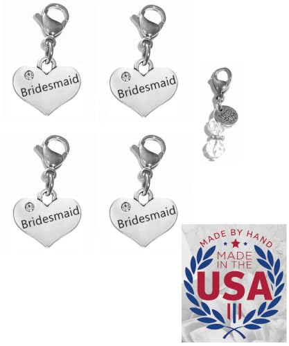 Image of Hidden Hollow Beads 4 Clip On Charms for Purse, Handbag, Keychain, Zipper Pull, Backpack, Jewelry Accessory, USA