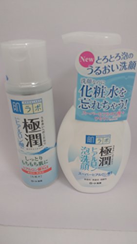 hada labo japan gokujyun hyaluronic acid moisture bubble foaming cleanser