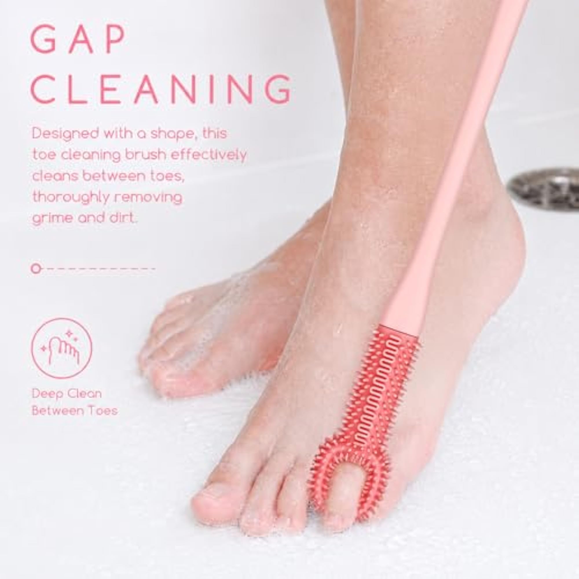 Silicone Foot Cleaning Brush, 2 Pcs