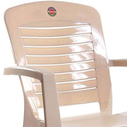 Image of CELLO Lumina Chair Set Pack of 2 - Marble Beige | Strong and Durable | Easy to Clean | Chair for Living Room, Bed Room, Kitchen, Office Room, Outdoor | 3 Years Warranty